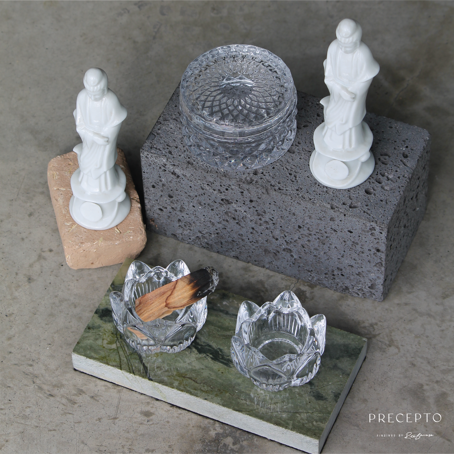 Vintage Porcelain Chinese Temple Statue