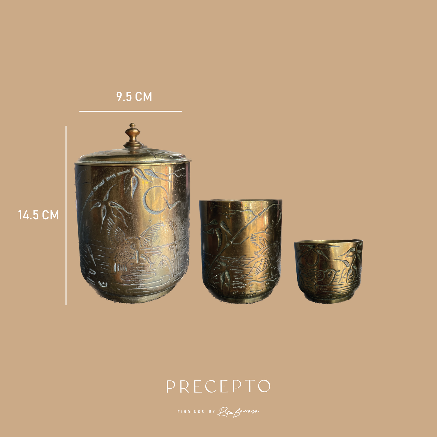 Set Especiero Vintage Latón