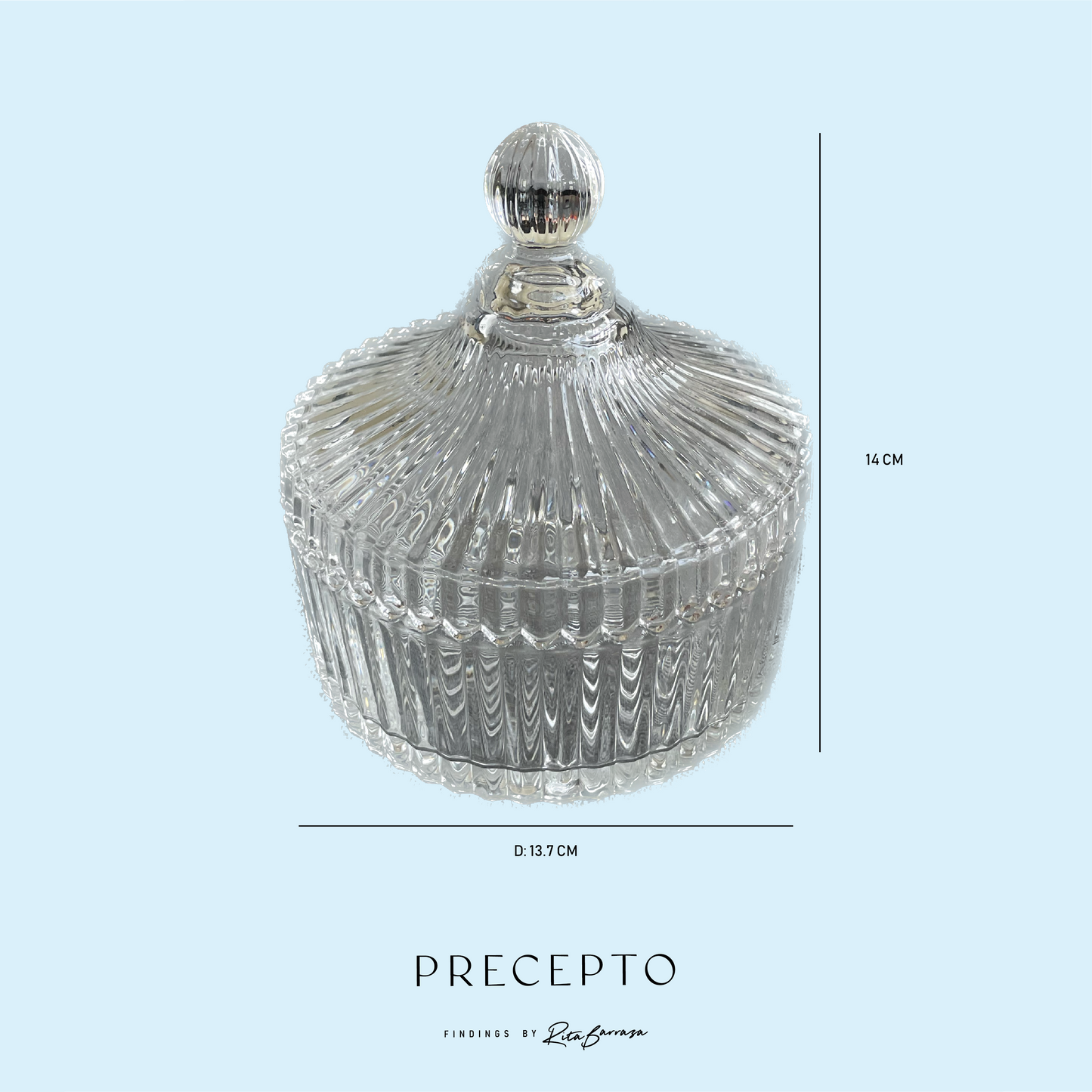 Glass Patterned Sugar Bowl