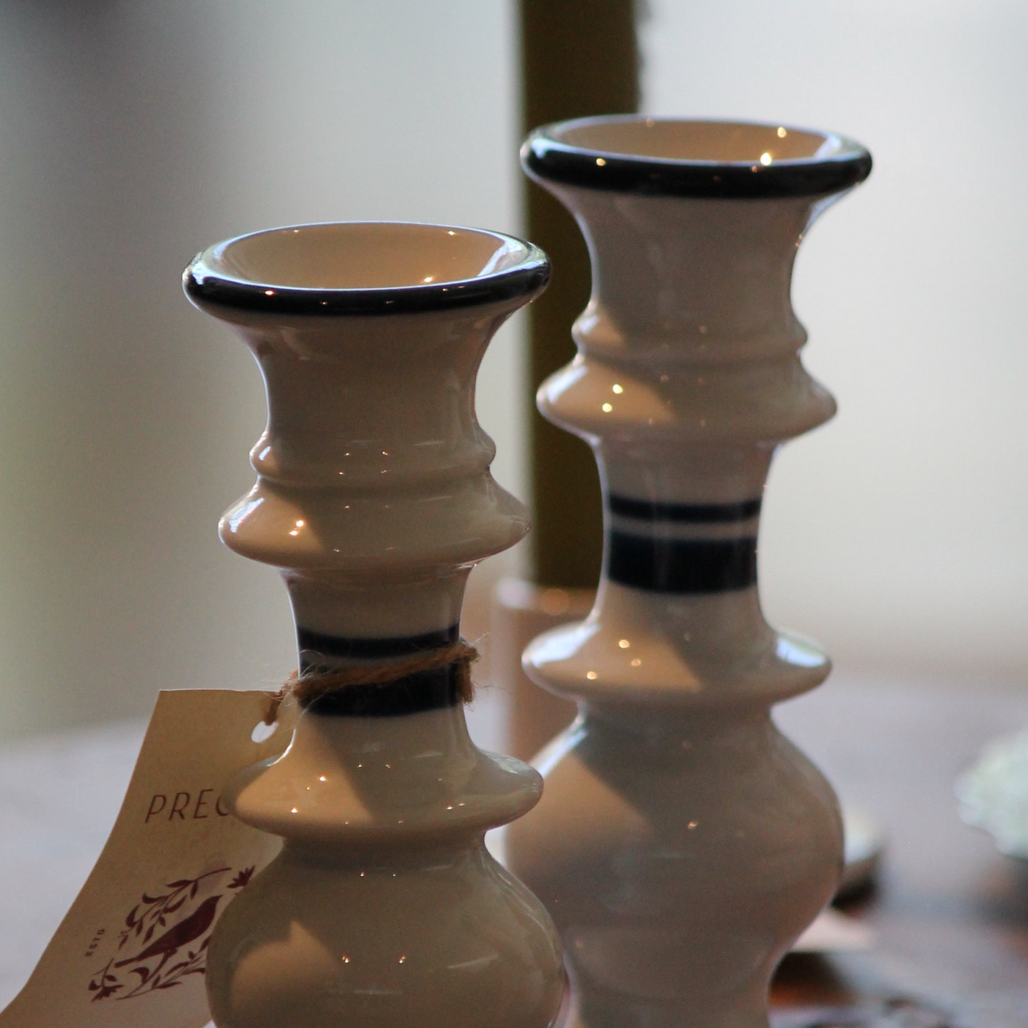 Par de porta velas vintage