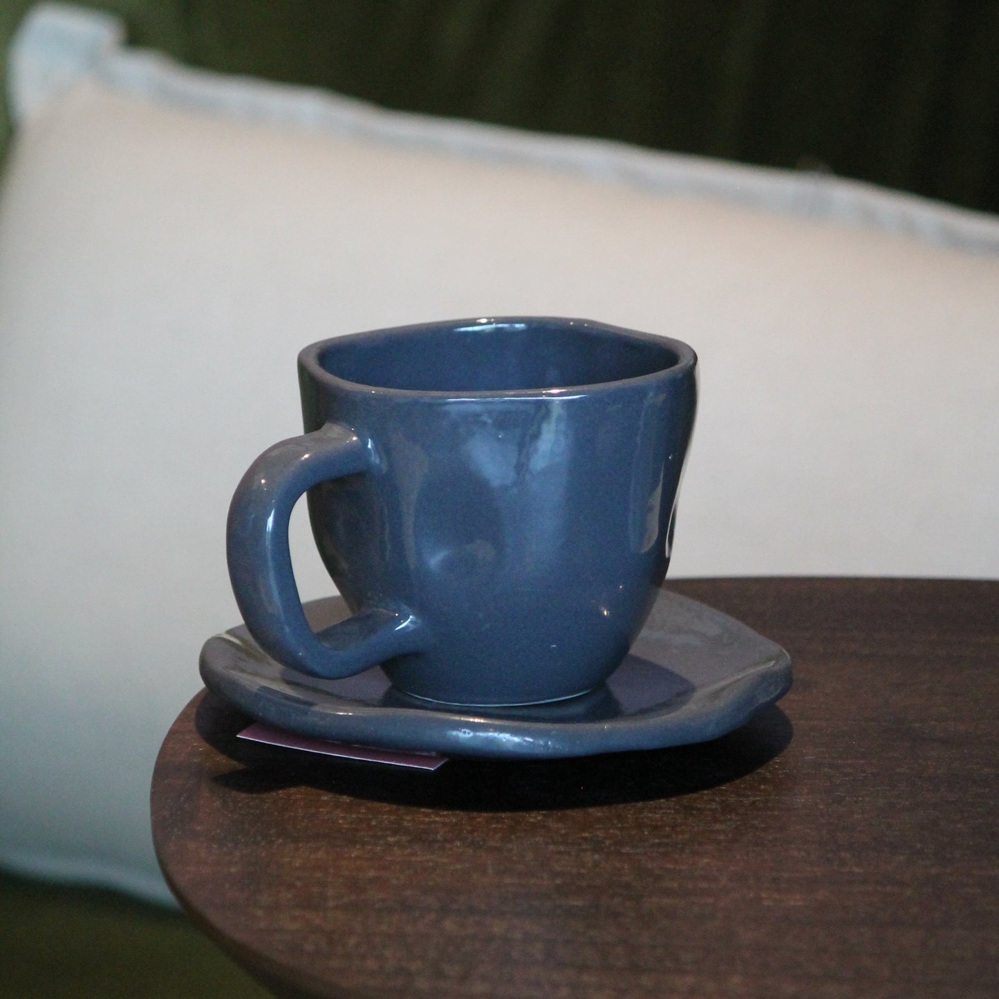 Taza Gris De Ceramica