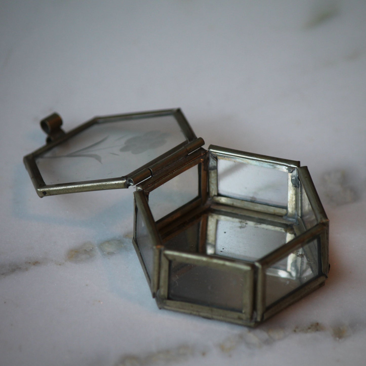 Vintage glass box