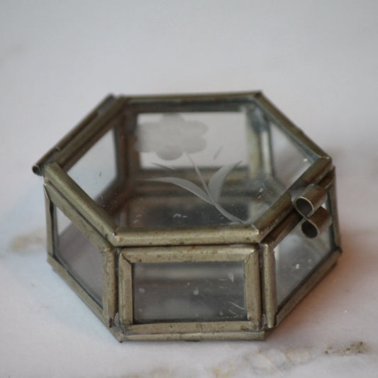 Vintage glass box