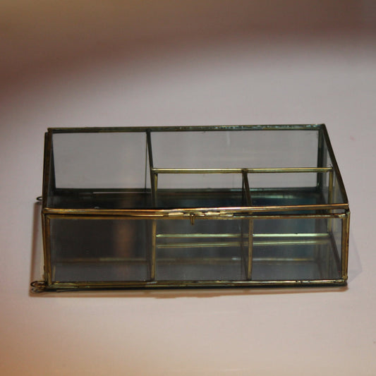 Vintage glass jewelry box