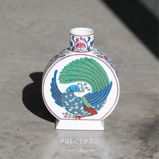 Rare Vintage Byzantium Peacock Vase for Elizabeth Arden 