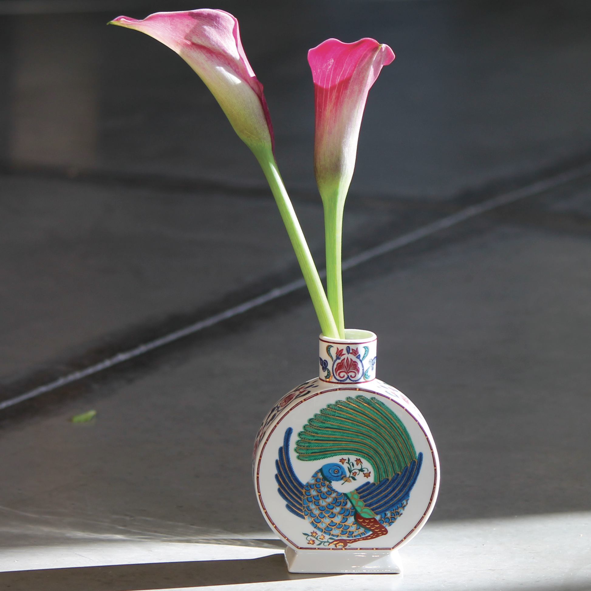 Rare Vintage Byzantium Peacock Vase for Elizabeth Arden 