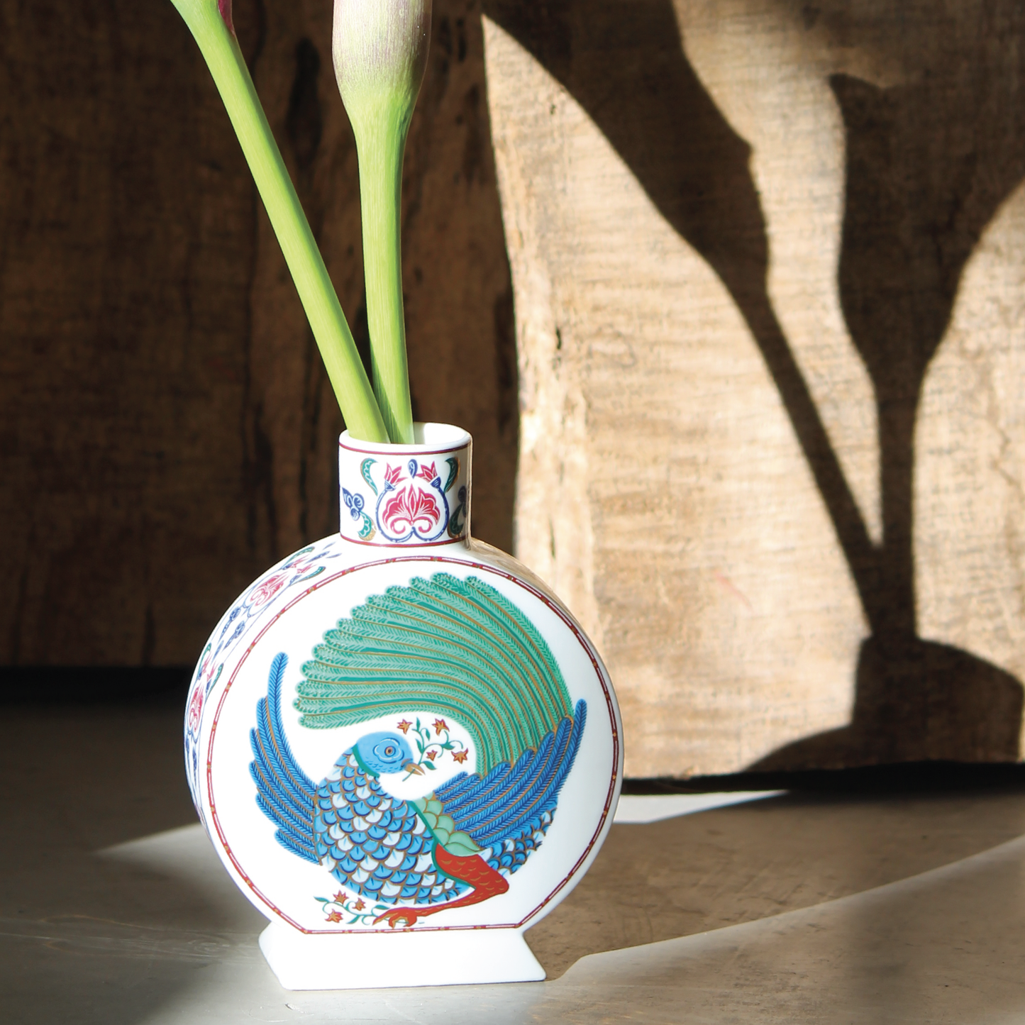 Rare Vintage Byzantium Peacock Vase for Elizabeth Arden 