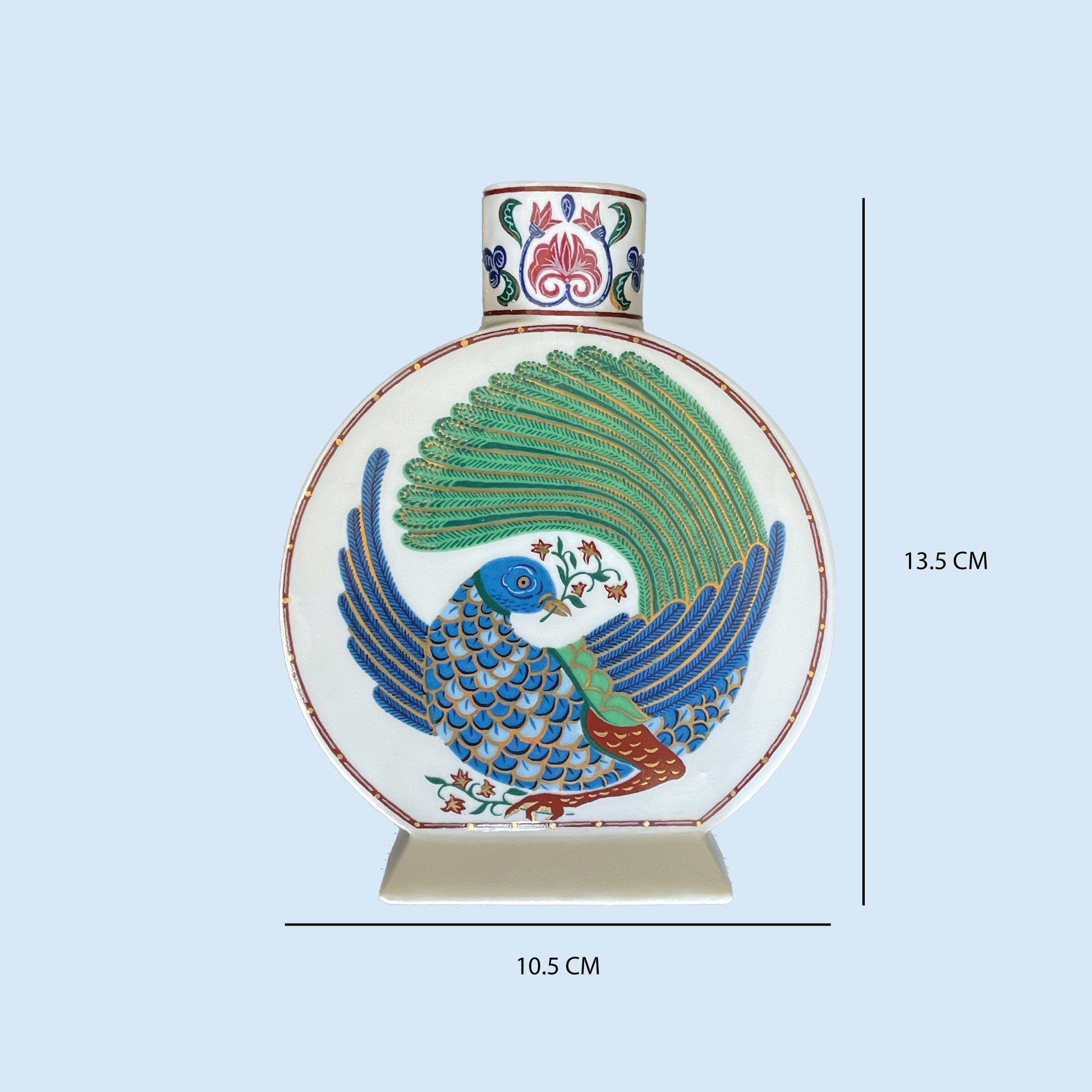 Rare Vintage Byzantium Peacock Vase for Elizabeth Arden 